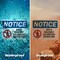 Signmission Not A Walkway Go Around Either End Sign With Symbol, 7 in W x Rectangle, Vinyl Decal OS-2PACK-NS-D-57-L-15130 - alternate 3